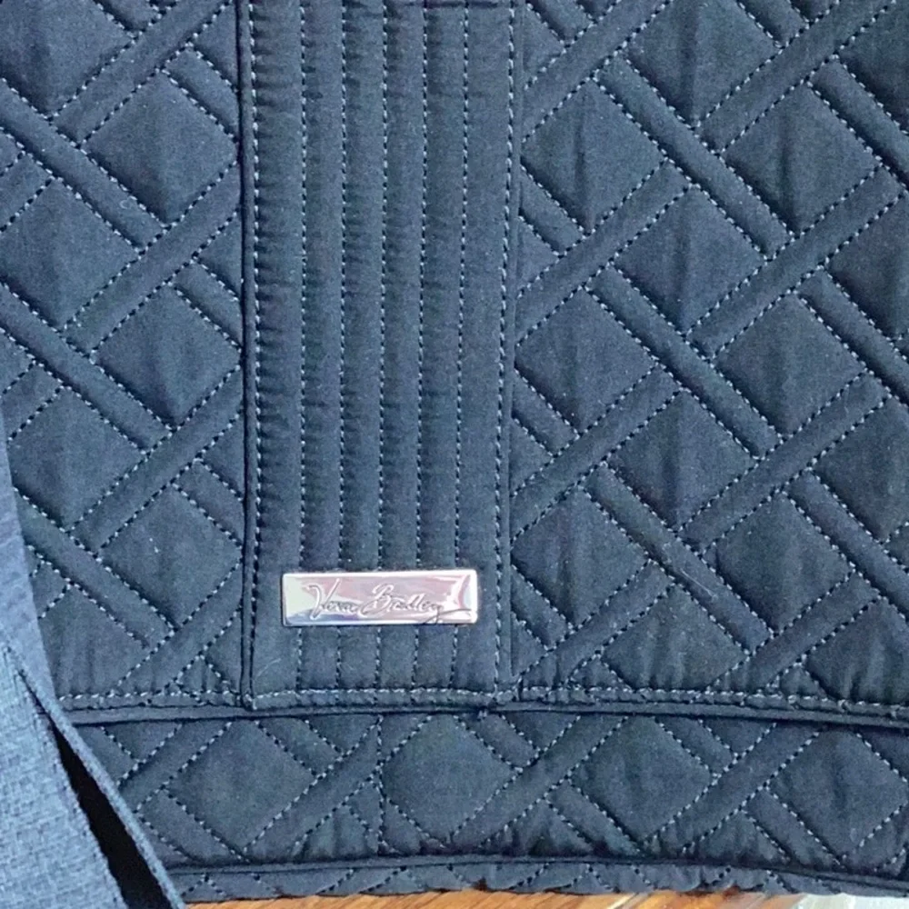 Vera Bradley Black Quilted Messenger Bag, laptop bag